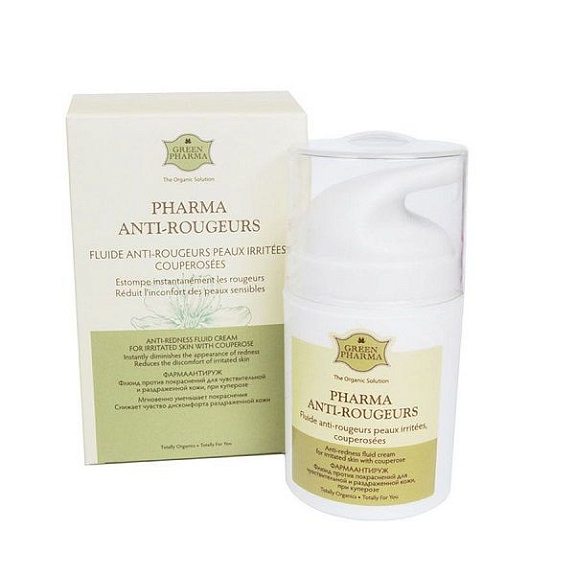"Pharma Anti-Rougeurs" Green Pharma для чувствительной и раздраженной кожи, при куперозе, 50 мл