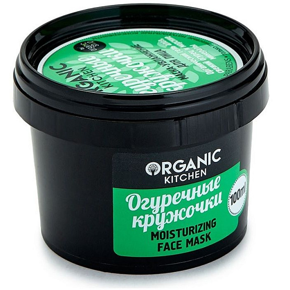 Маска-увлажнение для лица Огуречные кружочки Organic kitchen, 100 мл