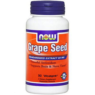 Grape Seed Antioxidant, Антиоксидант, Now Foods, 60 мг, 90 капсул