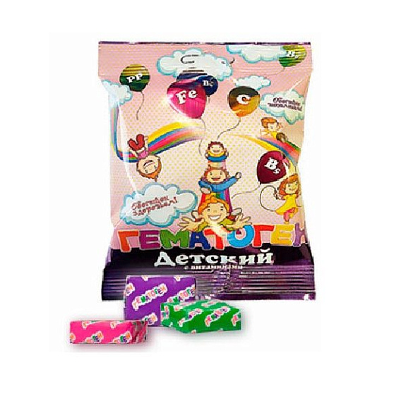 Детский гематоген с витаминами, 100 г.