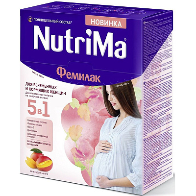 Молочный напиток для беременных и кормящих женщин Nutrima Фемилак, 350 г