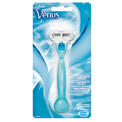 Бритвенный станок venus с 1-ой кассетой Gillette, 1 шт