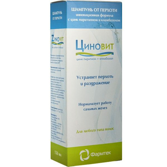 Шампунь от перхоти и раздражения Циновит для любого типа волос, 150 мл