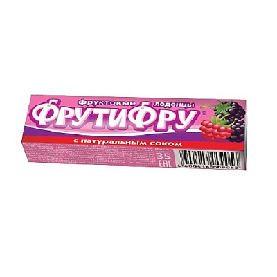Фруктовые леденцы с натуральным соком ФрутиФру малина и ежевика, 10 шт