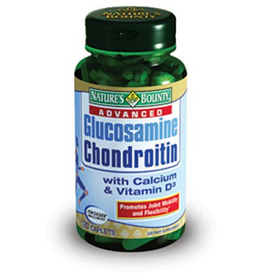 «Глюкозамин-Хондроитин Плюс» с кальцием и витамином D, Nature's Bounty, 120 таблеток