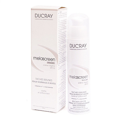Легкий отбеливающий крем Ducray Melascreen Eclat spf15, 40 мл