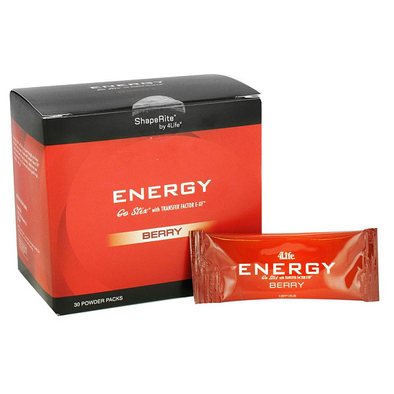 Energy Go Stix (Энерджи Гоу Стикс), Натуральный энергетик, 4Life Research, 5 г, 30 пакетиков