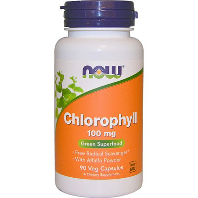Chlorophyll, Хлорофилл, Now Foods, 100 мг, 90 капсул