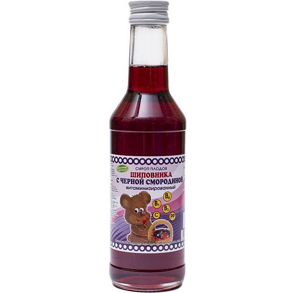 Сироп шиповника с черной смородиной для детей витаминизированный, 250 мл