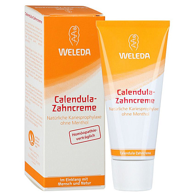 Зубная паста без запаха мяты с календулой Weleda, 75 мл