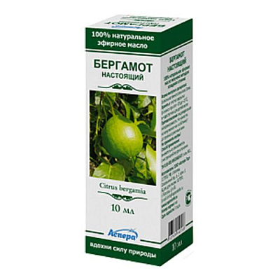 Эфирное масло бергамот настоящий Аспера, 10 мл