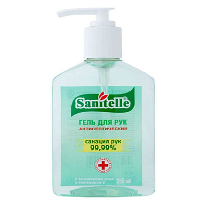 Гель для рук с экстрактом алоэ и витамином Е Sanitelle, 250 мл