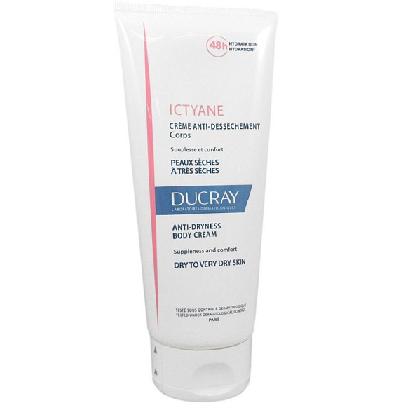 Увлажняющий крем для сухой кожи Ducray Ictyane, 200 мл
