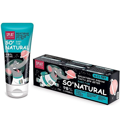 Детская зубная паста Splat Junior Бабл Гам от 6 до 11 лет, 55 мл