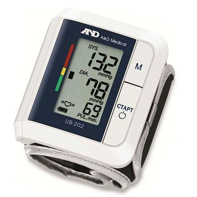 Тонометр ub-202 автоматический для измерения давления на запястье A&D, 1 шт