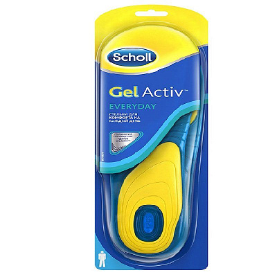 Стельки для комфорта на каждый день для мужчин GelActiv Scholl, 2 шт