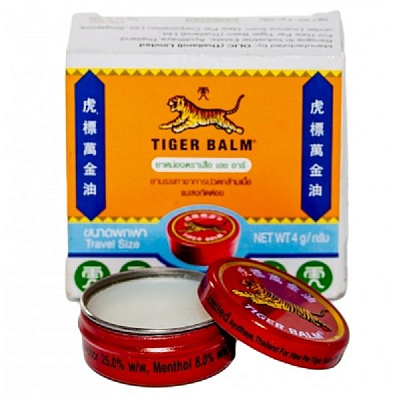 Тигровый бальзам для снятия болей и облегчения симптомов простуды и гриппа, 4 г