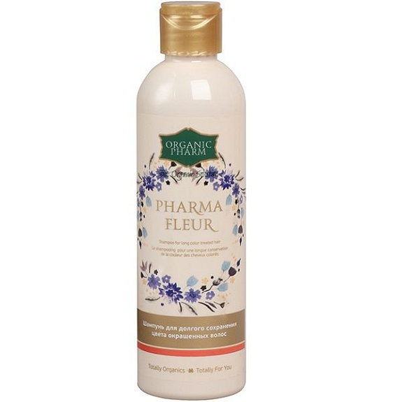 Шампунь Organic Pharm PharmaFleur для долгого сохранения цвета окрашенных волос, 250 мл