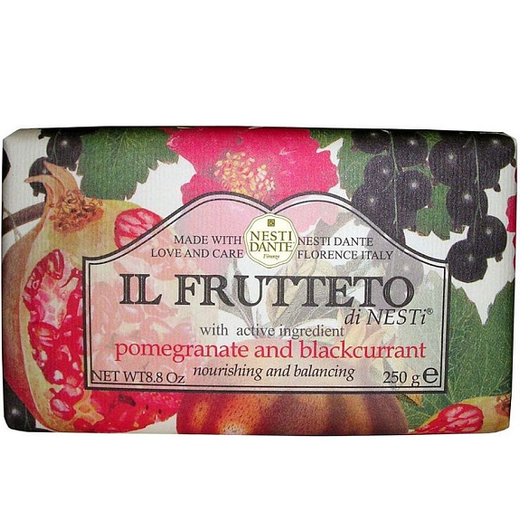 Мыло Nesti Dante Il Frutteto Pomegranate and Blackcurrant Гранат и черная смородина, 250 г