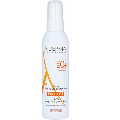 Солнцезащитный спрей A-derma Protect SPF50+, 200 мл