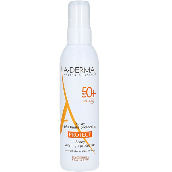 Солнцезащитный спрей A-derma Protect SPF50+, 200 мл