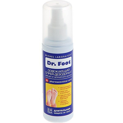 Спрей-дезодорант освежающий от неприятного запаха для ног Dr.Foot, 150 мл