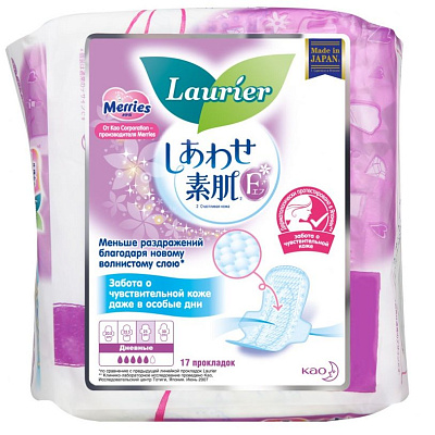 Гигиенические прокладки Laurier F Super для очень обильных выделений 25 см, 17 шт