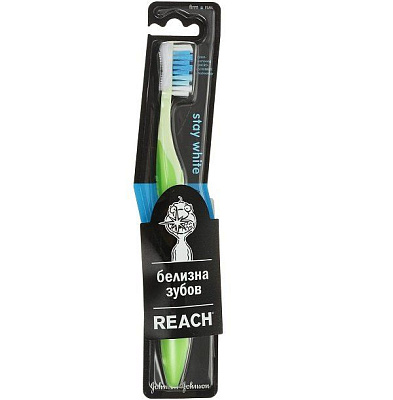 Зубная щетка Reach Stay White жесткая