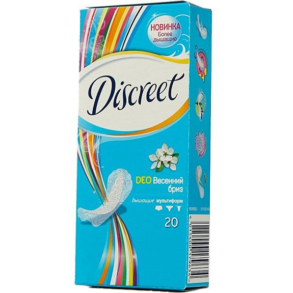 Ежедневные прокладки Deo Весенний бриз Discreet, 20 шт