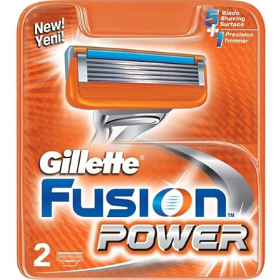 Сменные кассеты fusion power для бритья Gillette, 2 шт