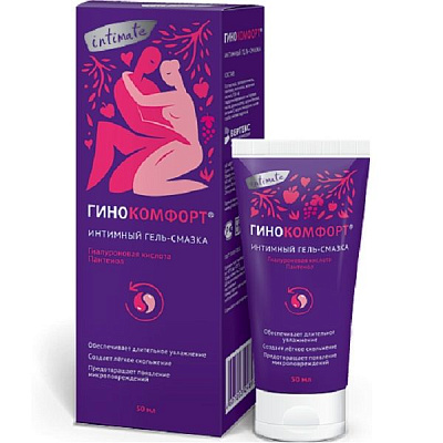 Интимный гель-смазка Гинокомфорт с гиалуроновой кислотой и пантенолом, 50 мл