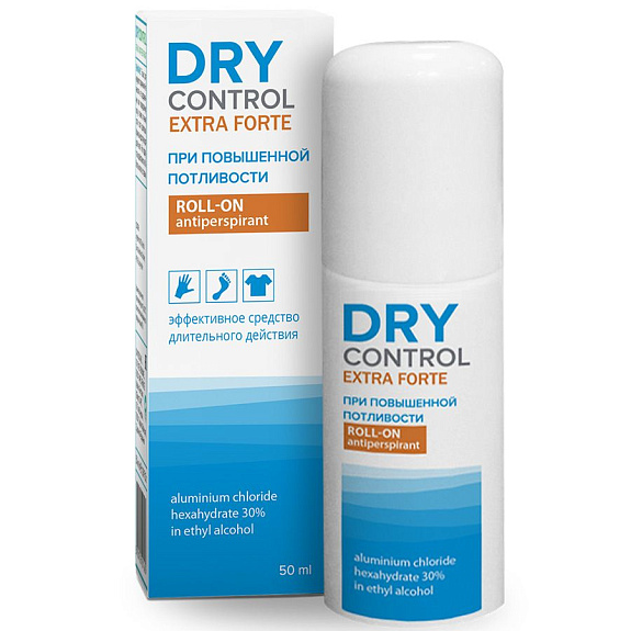 Роликовый антиперспирант от обильного потоотделения Extra Forte Drycontrol, 50 мл