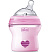 Бутылочка для кормления с силиконовой соской Chicco Natural Feeling от 0 месяцев розовая, 150 мл