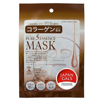 Маска с коллагеном Pure 5 Essential Japan Gals, 1 шт