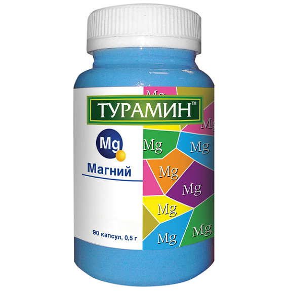 Магний серии Турамин в качестве дополнительного источника магния 0,5 г, 90 шт