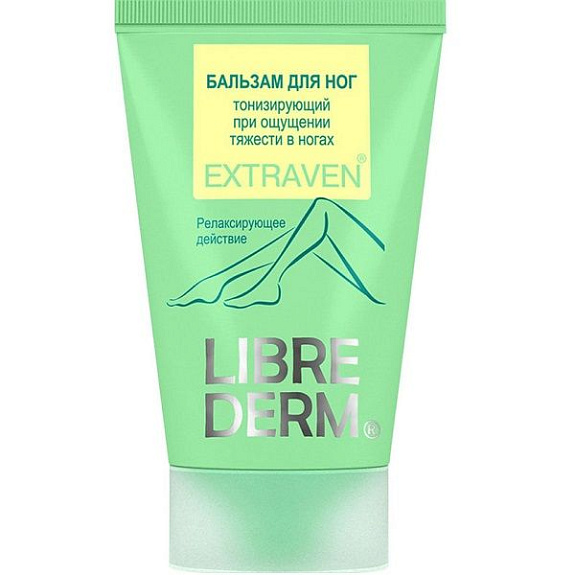 Тонизирующий бальзам для ног при ощущении тяжести в ногах Librederm Extraven, 125 мл