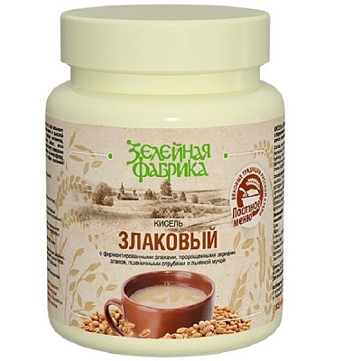 Кисель Злаковый с ферментированными злаками, пророщенными зернами злаков, пшеничными отрубями и льняной мукой Арт Лайф, 450 г