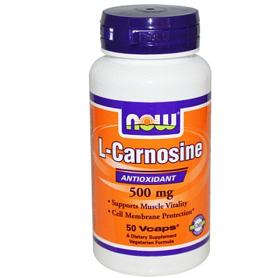 L-Carnosine – L-Карнозин, Now Foods, 500 мг, 50 капсул