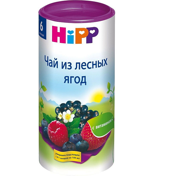 Детский гранулированный чай из лесных ягод Hipp с 6 месяцев, 200 г