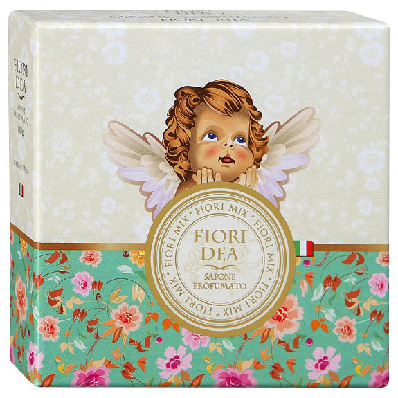 Мыло ангел кусковое парфюмированное цветочный микс Fiori dea, 1 шт, 100 г