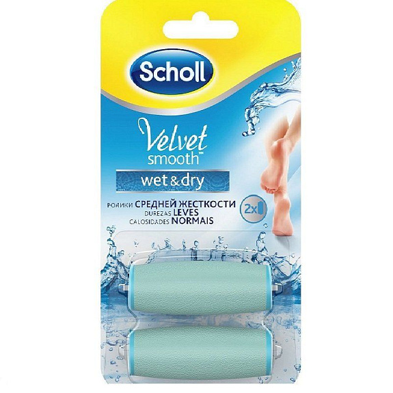 Сменные роликовые насадки средней жёсткости Scholl, 2 шт