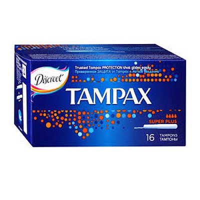 Тампоны гигиенические Super Plus с аппликатором Tampax, 16 шт