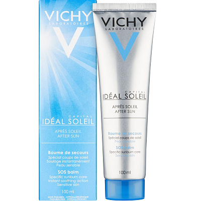 Восстанавливающий бальзам против ожогов Vichy Capital Ideal Soleil, 100 мл
