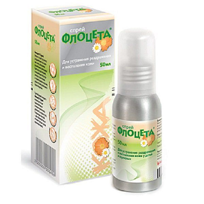 Спрей Флоцета для устранения раздражения и воспаления кожи, 50 мл