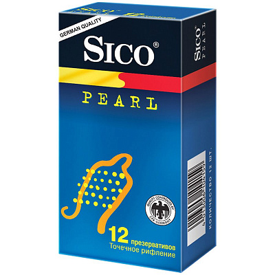 Презервативы pearl с точечным рефлением Sico, 12 шт