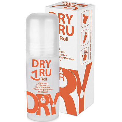 Средство от обильного потоотделения с пролонгированным действием Dry Ru Roll, 50 мл