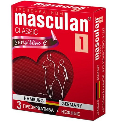 Презервативы нежные Masculan 1 Classic Sensitive, 3 шт