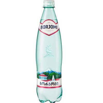 Вода Borjomi природная гидрокарбонатно-натриевая минеральная газированная пэт, 0,75 л