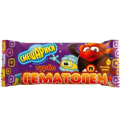 Детский гематоген турбо Смешарики, 35 г.