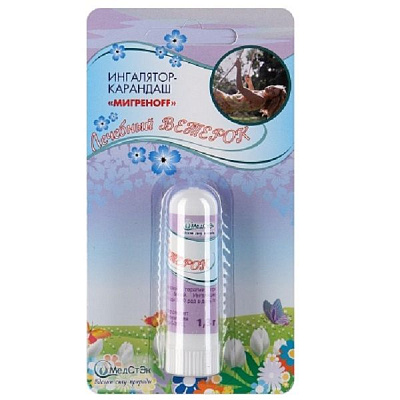 Ингалятор-карандаш против головной боли "МигренOff" Лечебный Ветерок, 1,3 г